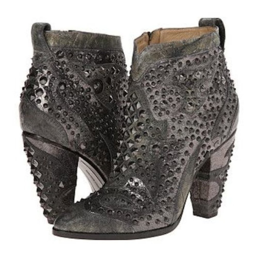 Frye Remy Deco Studded Short Ankle Bootie